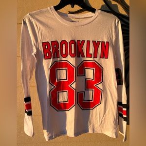 “Brooklyn “ On Fire Long Sleeve T shirt , NWT, Medium, Rn#93906